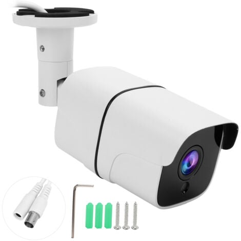 Decdeal Caméra de sécurité extérieure HD 1080p 2MP IP66 IP66 Vision nocturne infrarouge imperméable grand angle pour le bureau à domicile