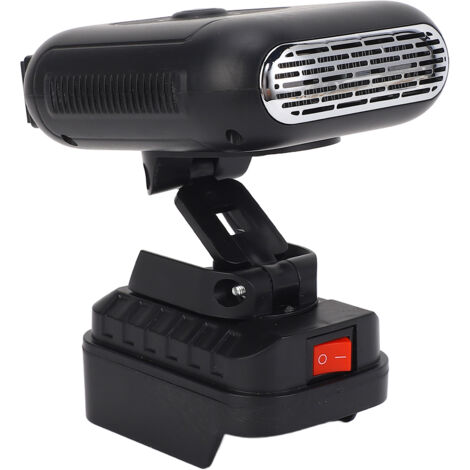 Decdeal Chauffage à pile à batterie 90 degrés Flip 2 Températures 2xUSB Espace portable pour BL1830 BL1850 BL1840 BL1845 BL1815 BL1820 BL1860B