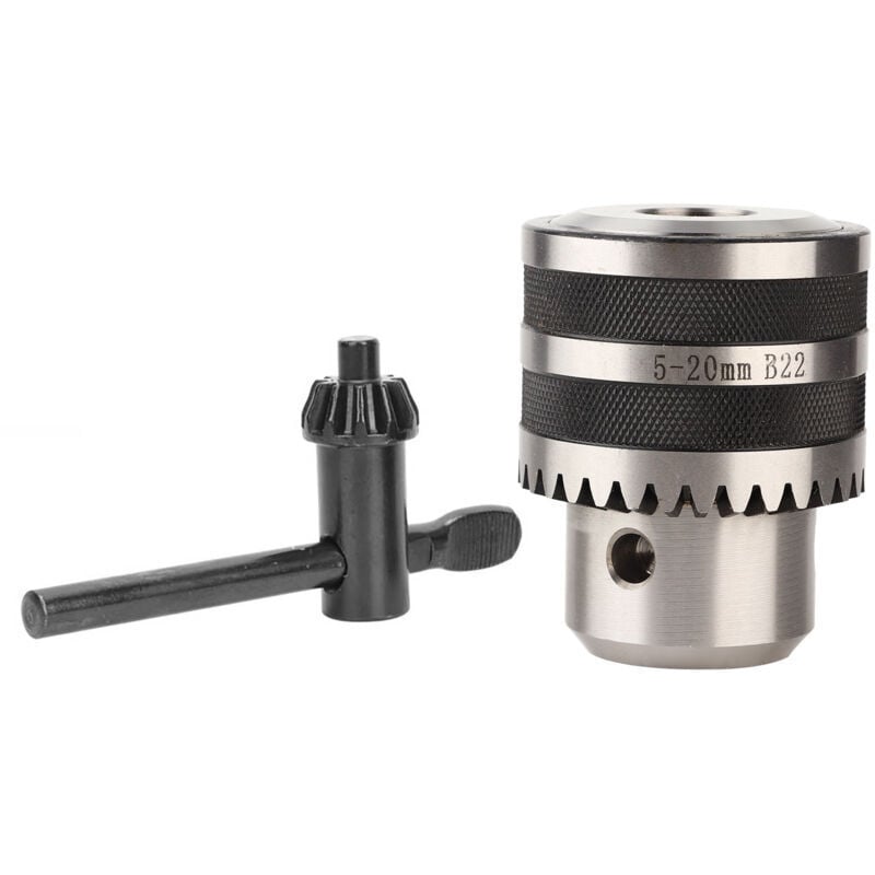Image of Decdeal Hochleistungs-B22-Bohrfutter, 5–20 mm, mit Schlüssel für Tisch-CNC-Drehmaschine