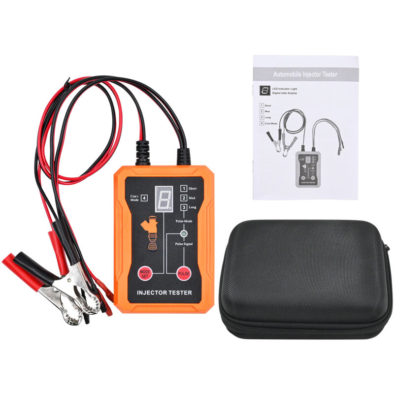 Image of Decdeal Kraftstoffeinspritztester -Reiniger -Werkzeug mit bis zu 8 Impulsmodi Kurzschlussschutz 12V