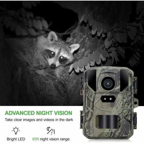 Decdeal Mini caméra de chasse étanche 24 MP/1080 p, vision nocturne infrarouge, pour la surveillance de la faune sauvage