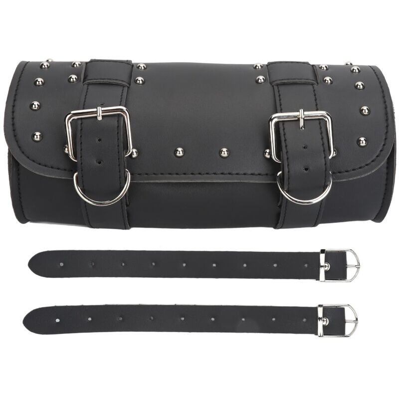 Image of Decdeal Motorrad -Werkzeugbeutel wasserdichte universelle Retro -synthetische Leder vorne hinten