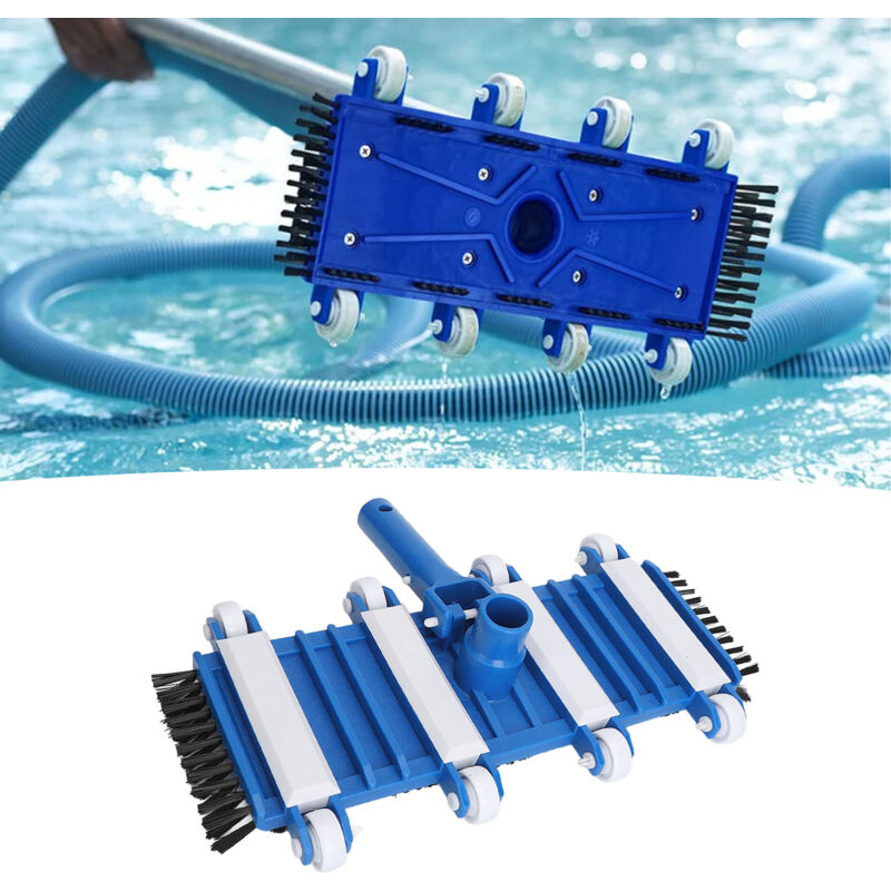 Decdeal - Tête d'Aspiration Piscine 14' avec Brosse,Kit Fixation Nettoyeur Piscine - pvc