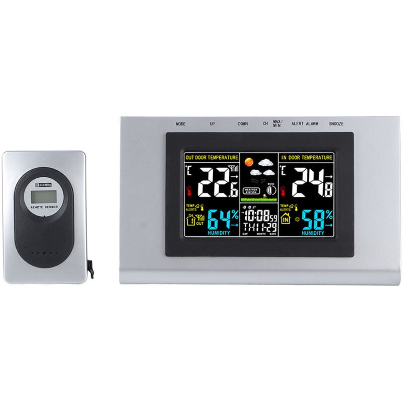 Image of Decdeal TS H127G Digitales Thermometer Hygrometer -Temperaturfeuchtigkeitstesterkalender Anzeige