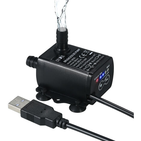 Decdeal ultra-silencieux Mini USB DC5V 4.8W 300L / H 300cm Lift brushless Pompe a eau