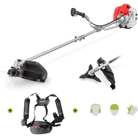 Decespugliatore 2-1 motore 65cc Testa filo, disco 3 punte e Imbracature-GREENCUT