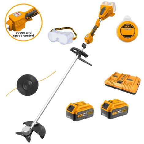 DECESPUGLIATORE 40V CON 2 BATTERIE 4,0AH - INGCO CSTLI200285 TAGLIAERBA