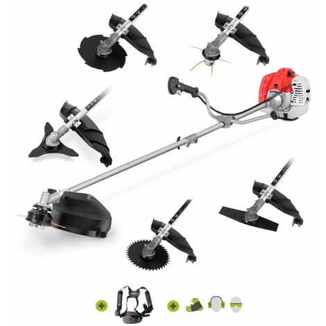Decespugliatore 6-1 motore 65cc Testa filo disco 3 punte e Imbracature-GREENCUT