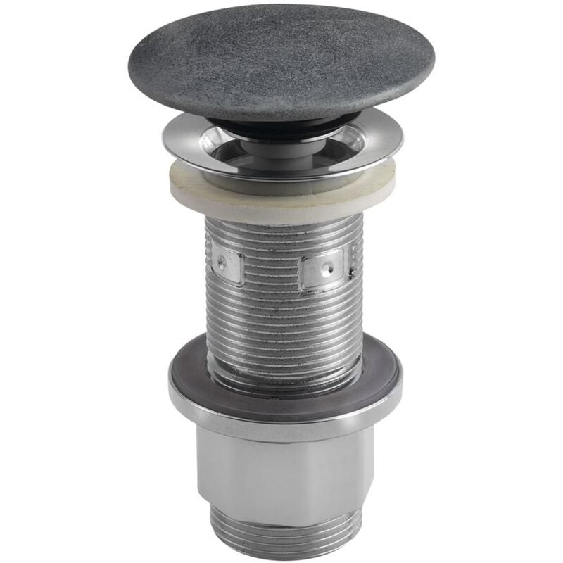 Sapho - Déchets de lavabo en creux 5/4 paires, bouchon en béton, argent