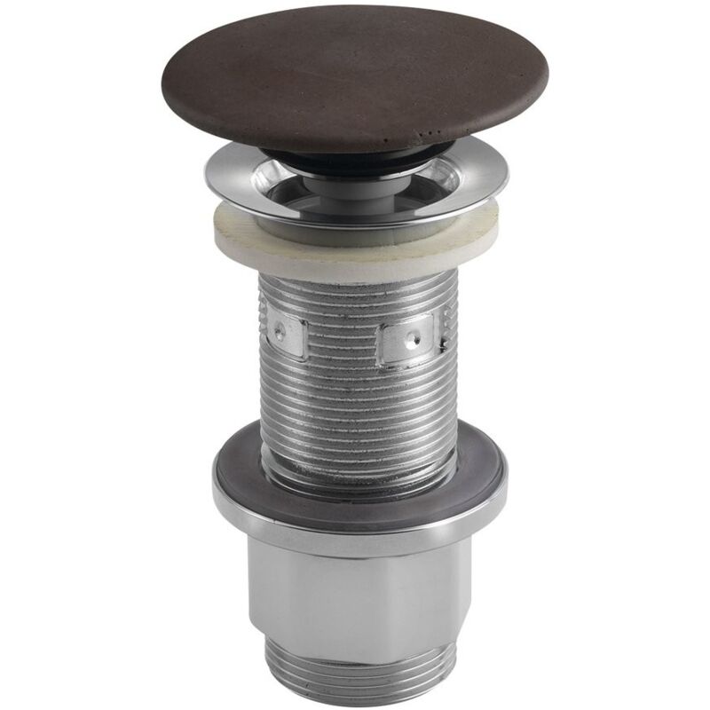 Sapho - Déchets de lavabo en creux 5/4 paires, bouchon en béton, brun foncé