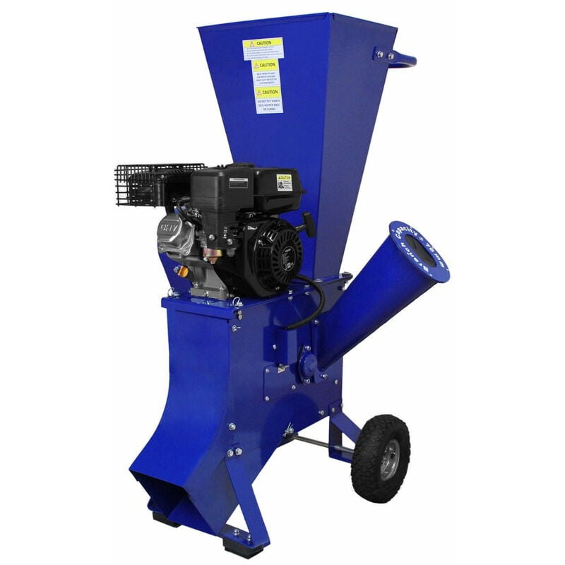 Monster Shop - Déchiqueteuse de Bois 7CV - 94 x74x134cm - 3600 Tours/min - Moteur Essence à 4 Temps 3.6L - Max Diamètre 76mm - Broyeur Bois Feuilles