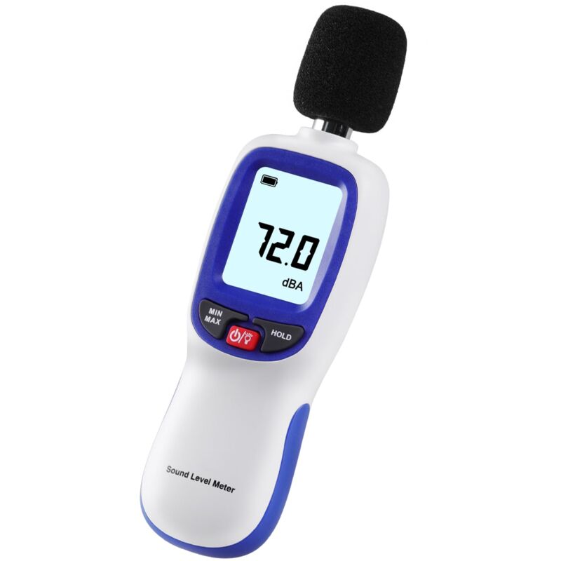 Décibelmètre, Sonomètre portable (SPL), Sonomètre numérique, Plage de mesure 30-130 dB(A), Instrument de mesure du volume sonore