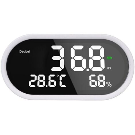 Decibelmetro digitale LCD ad alta precisione, temperatura, umidità, livello sonoro per ospedale.