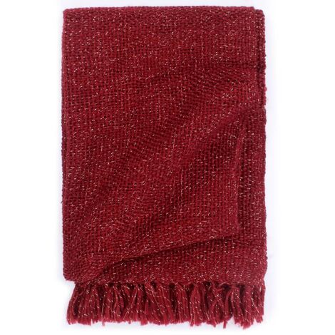 Decke Bordeauxrot 220 x 250 cm Polyester vidaXL