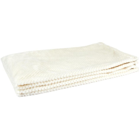 DECKE  Wabenkaro creme 120x150cm