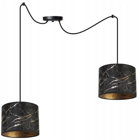 Decken-Hängelampe, Lampenschirm mit Spinnenmuster, Gold