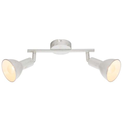 Decken Lampe Leuchte Beleuchtung Metall Weiß Gold Spot Beweglich Schlaf Zimmer