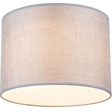 Decken Leuchte Schlaf Gäste Zimmer Textil Schirm Lampe Strahler grau Globo 24689D