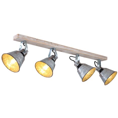 Decken Strahler zinkfarben Wohn Zimmer VINTAGE Beleuchtung Spot Lampe verstellbar Globo 15366Z-4