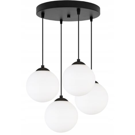 DECKENHÄNGELAMPE, KUGEL, SCHWARZ, LED, 15cm