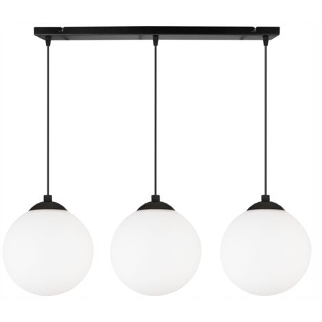 DECKENHÄNGELAMPE STRIP BALL SCHWARZ LED 15cm