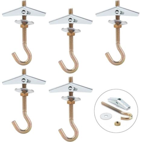 Deckenhaken, M6 x 85 mm Deckenmontagehaken, Deckenleuchterhaken (5 Stück)