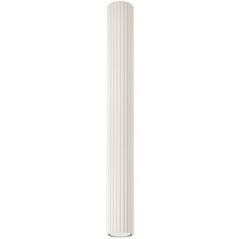 Deckenlampe Aluminium D: 6,5 cm rund Aufputz Creme GU10 Modern Spot Lampe Decke Deckenspot