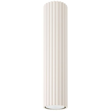 Deckenlampe Aluminium GU10 D: 6,5 cm Aufputz Creme rund Modern Spot Lampe Decke Deckenspot