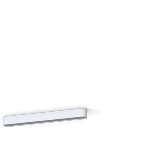 Deckenlampe Aluminium Weiß länglich warmweiß 3000 K 1700 lm Modern