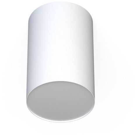 Deckenlampe Aufputz Metall E27 rund D: 12,7 cm Weiß Modern Spot Lampe Decke Deckenleuchte