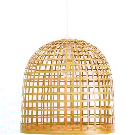 Deckenlampe aus Bambus - B Boho-Bali-Design-Pendelleuchte - Thi Natural wood