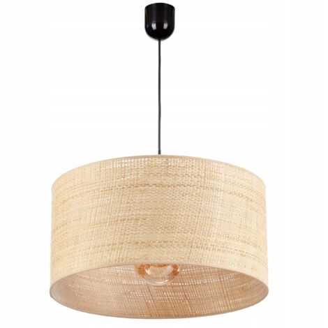 Deckenlampe Boho Rattan Lampenschirm 40cm Rattan LED Polnische Lampe