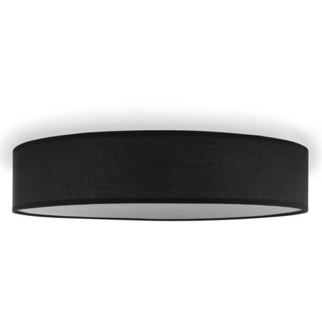 Deckenlampe CEILING DREAM, Stoff Schwarz / Abdeckung satiniert, Ø 50cm
