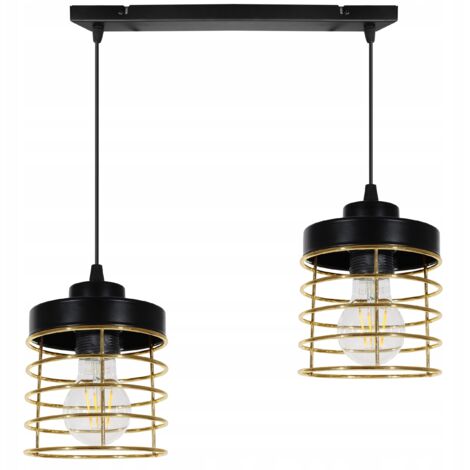 DECKENLAMPE HÄNGELAMPE KRONLEUCHTER GOLDEN DRAHT LED