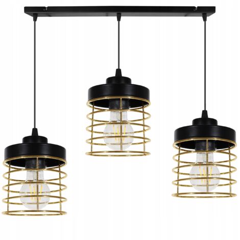 DECKENLAMPE HÄNGELAMPE KRONLEUCHTER GOLDEN DRAHT LED