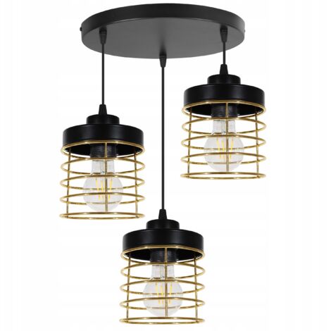 DECKENLAMPE HÄNGELAMPE KRONLEUCHTER GOLDEN DRAHT LED