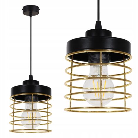 DECKENLAMPE HÄNGELAMPE KRONLEUCHTER GOLDEN DRAHT LED