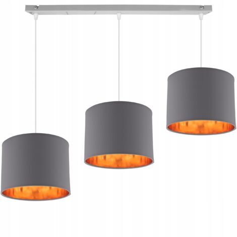DECKENLAMPE HÄNGELAMPE KRONLEUCHTER GOLDEN LAMPENSCHIRM LED