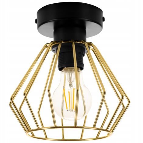 DECKENLAMPE HÄNGELAMPE KRONLEUCHTER GOLDEN LED PLAFON