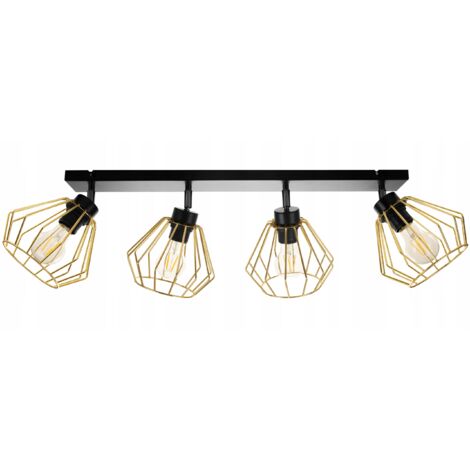 DECKENLAMPE HÄNGELAMPE KRONLEUCHTER GOLDEN LED PLAFON
