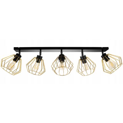 DECKENLAMPE HÄNGELAMPE KRONLEUCHTER GOLDEN LED PLAFON