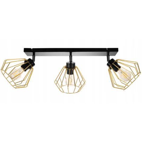 DECKENLAMPE HÄNGELAMPE KRONLEUCHTER GOLDEN LED PLAFON