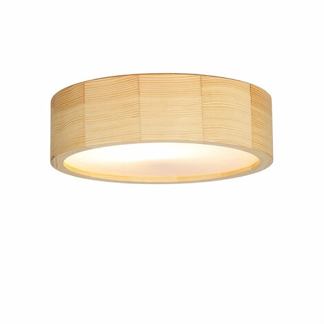 Deckenlampe Holz rund 27 cm Flur Wohnzimmer Deckenleuchte - Kiefer