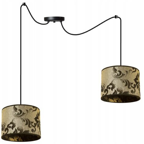 Deckenlampe, Lampenschirm mit goldenem Spinnenmuster