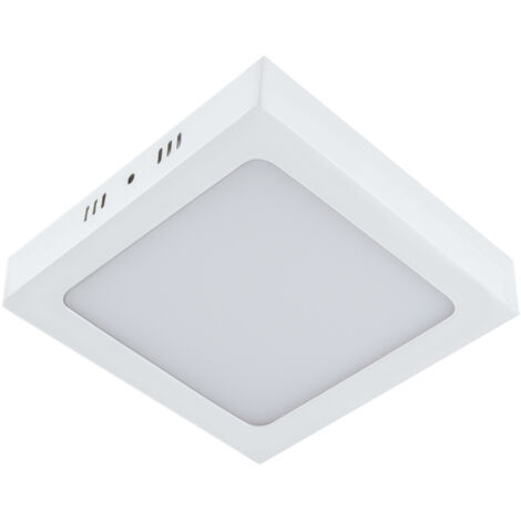 Deckenlampe LED Aluminium 22,5 cm breit Weiß eckig neutralweiß 4000 K 2010 lm