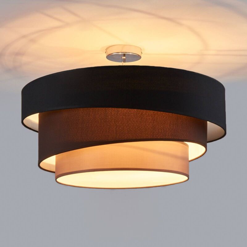 Deckenleuchte Melia 3 Lagen Deckenlampe Grau Braun Lampenwelt Dreifarbig Leuchte