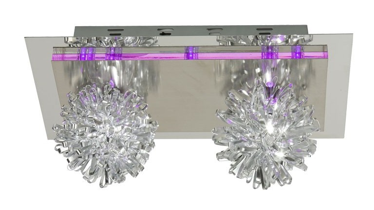 Esto - Deckenleuchte Wandlampe Deckenlampe Wandleuchte LED lila Kristallglas SAPHIR 990013-2