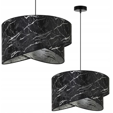 Deckenlampe, silberner Marmorlampenschirm