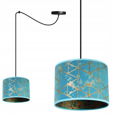 Deckenlampe, Spinnenlampenschirm, goldenes Muster