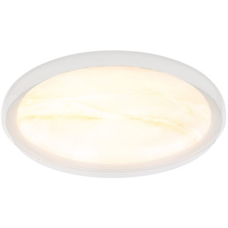 Deckenlampe Wohnzimmerleuchte Deckenleuchte LED CCT Marmoroptik weiß D 38,5 cm